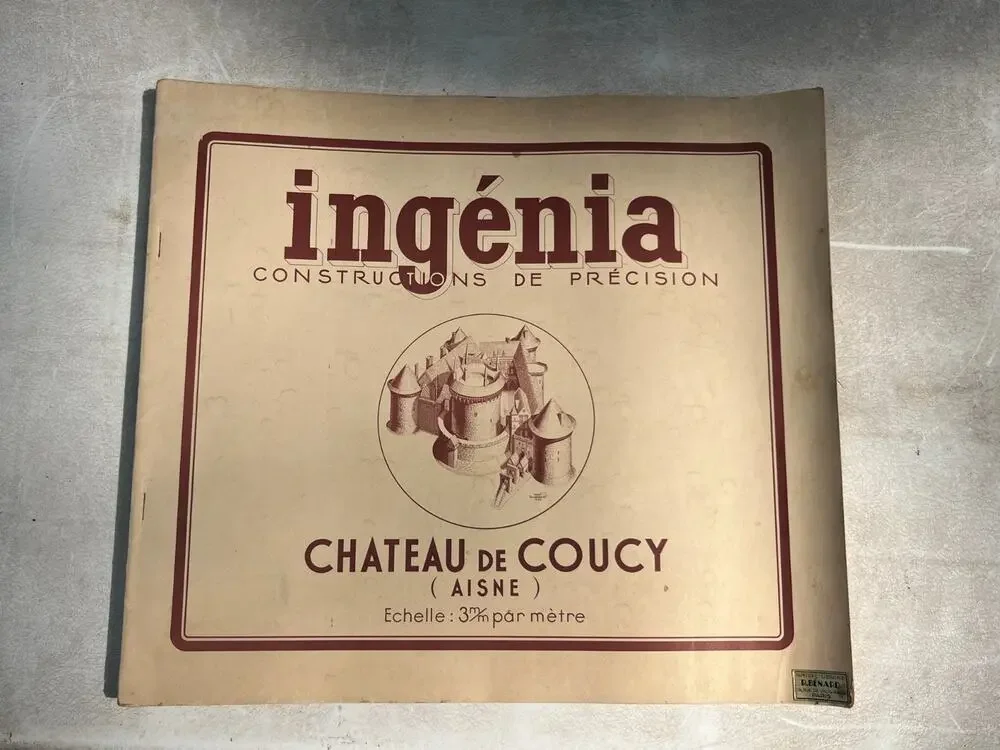 INGENIA Paper Model Kit Chateau de Coucy Aisne Historic Castle France VTG